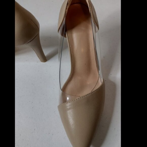 MySoft Women's High Heel Clear Sides Pumps Pointed Toe Slip On Sz 6 (SS1) - Picture 5 of 7